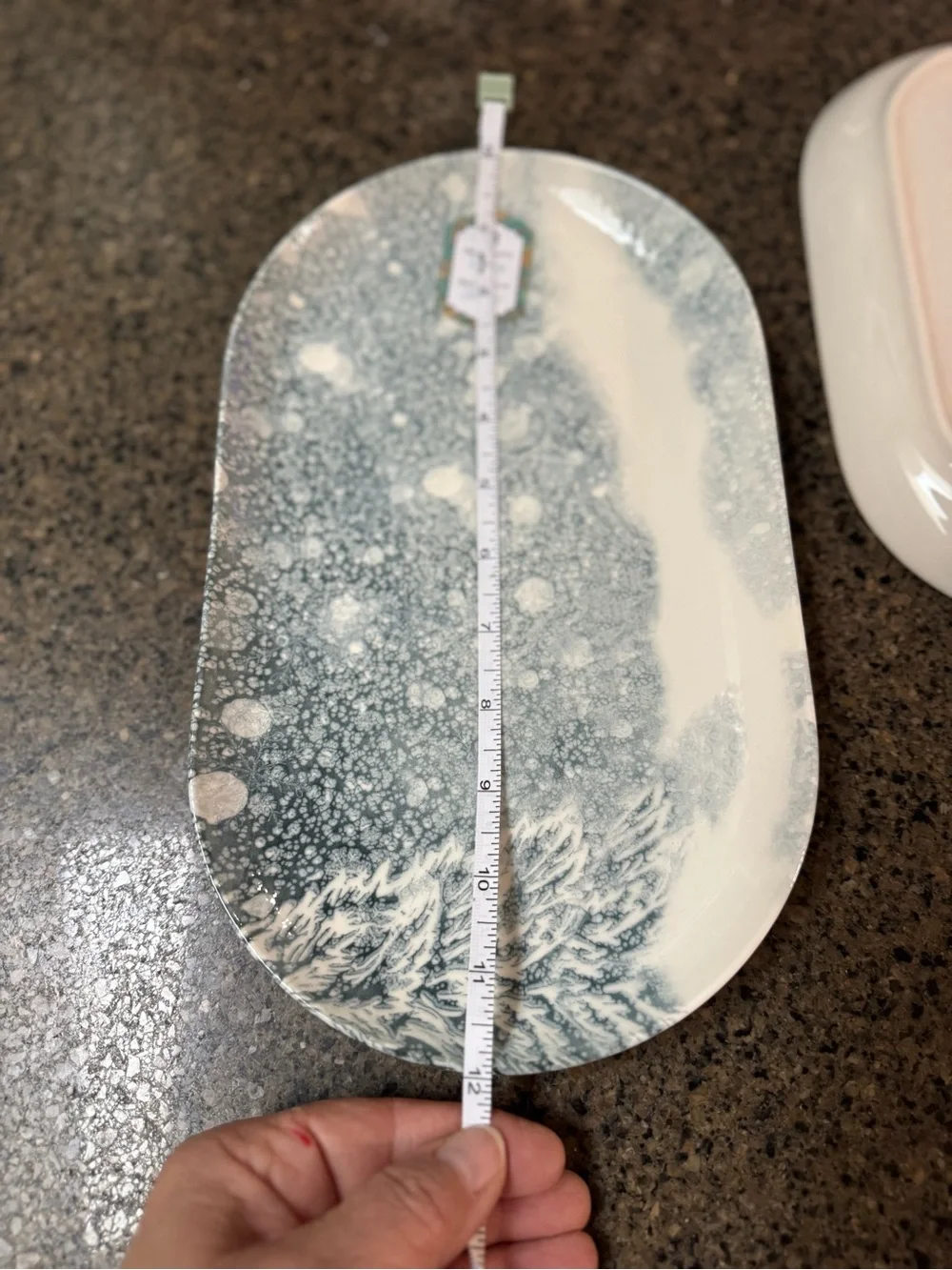 Handcrafted in Turkey Intesa Home Christmas Snowflake Oval Platter Set of 2